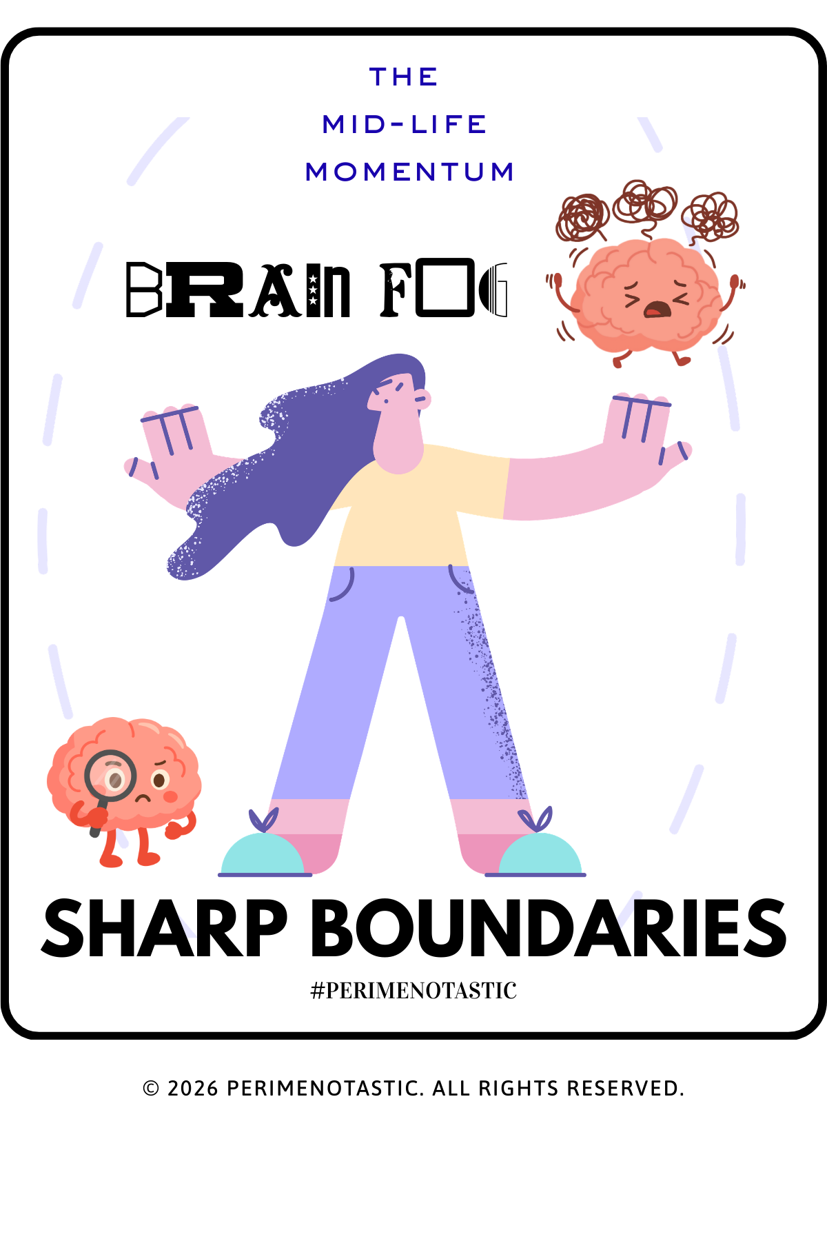 A4 Poster - Brain Fog, Sharp Boundaries - Perimenotastic Goals